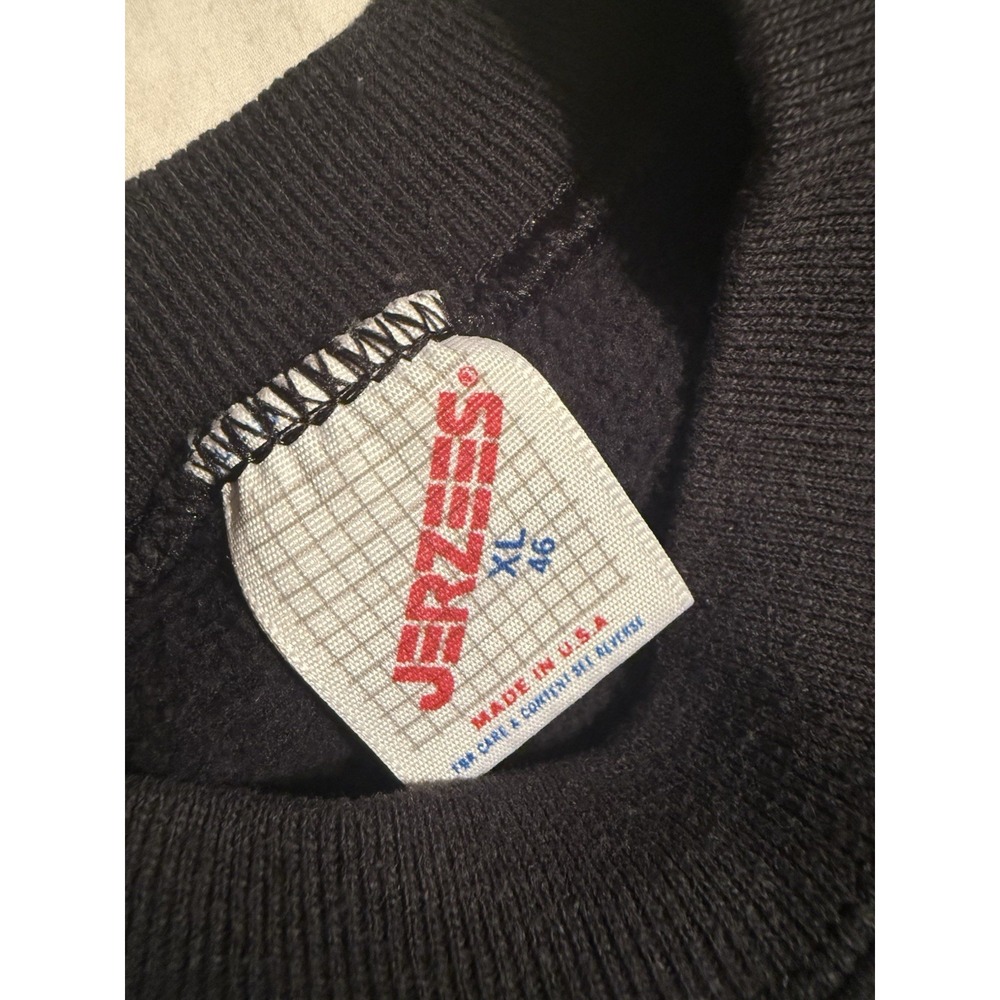 Men's Vintage Xl Black Made In Usa Blank Jerzees Sweater